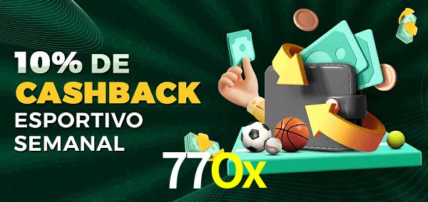 10% de bônus de cashback na 77Ox